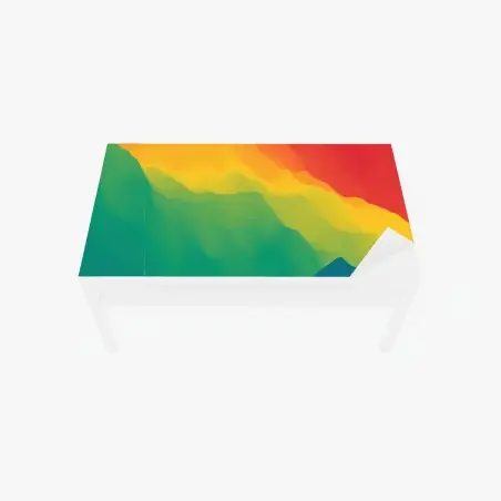 Sticker pour table et bureau paysage abstrait de montagnes en dégradé – Wallnifity®
