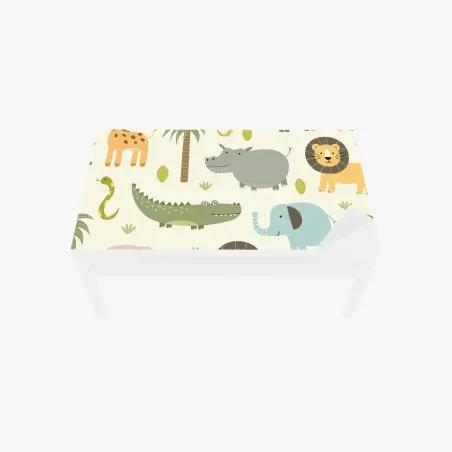 Sticker pour table et bureau motif safari coloré pour chambre d'enfant – Wallnifity®