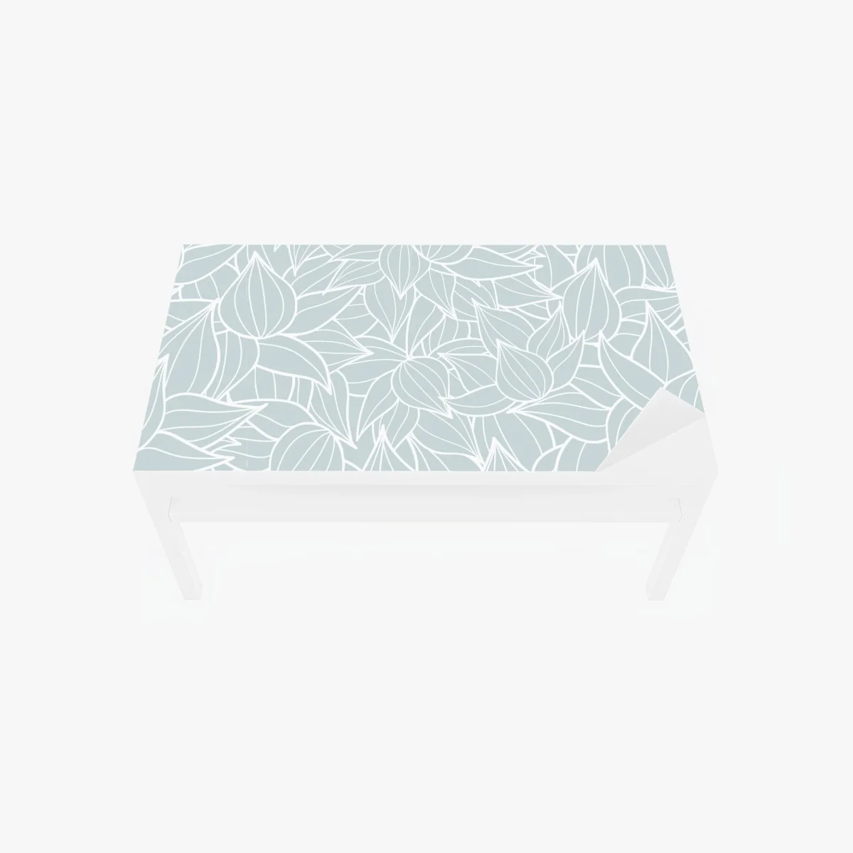 Sticker pour table et bureau motif floral délicat bleu pastel – Wallnifity® Sticker pour table et bureau motif floral délicat bleu pastel – Wallnifity®