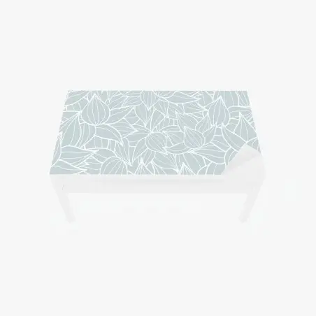 Sticker pour table et bureau motif floral délicat bleu pastel – Wallnifity®