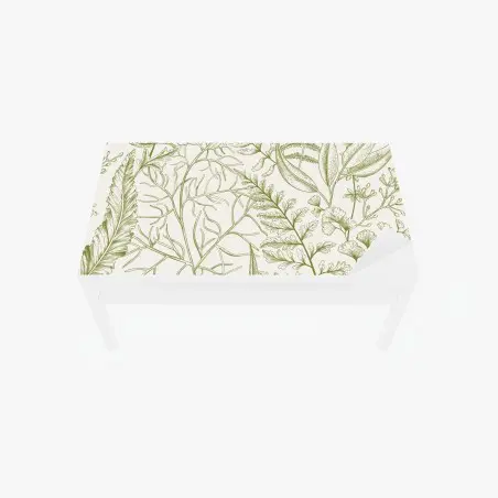 Sticker pour table et bureau motif botanique feuilles et fougères – Wallnifity®