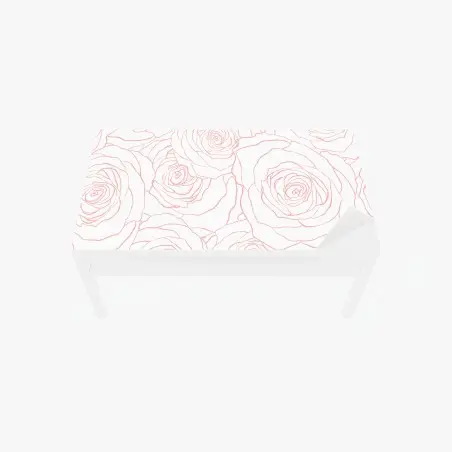 Sticker pour table et bureau motif floral minimaliste de roses délicates – Wallnifity®