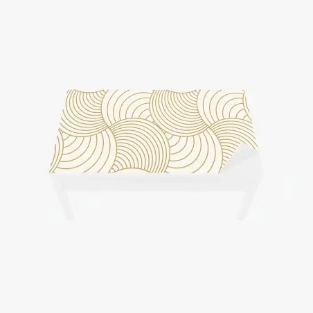 Sticker pour table et bureau motif de cercles dorés minimaliste – Wallnifity®