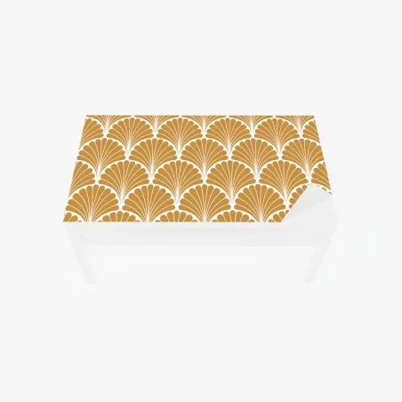 Sticker pour table et bureau motif coquillage art déco doré – Wallnifity®