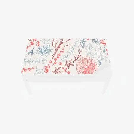 Sticker pour table et bureau motif botanique hivernal aux agrumes et épices – Wallnifity®