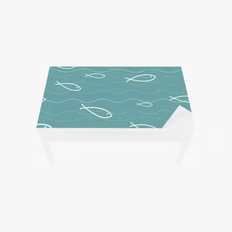 Sticker pour table et bureau motif poissons marins minimalistes – Wallnifity®