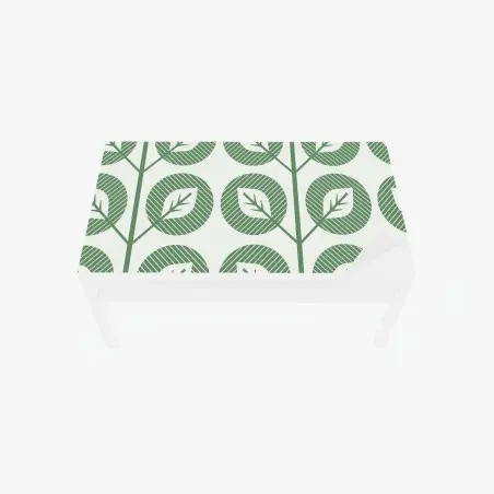 Sticker pour table et bureau motif de feuilles géométriques vertes – Wallnifity®