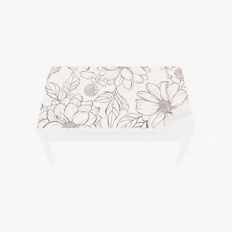 Sticker pour table et bureau motif floral délicat au trait – Wallnifity®