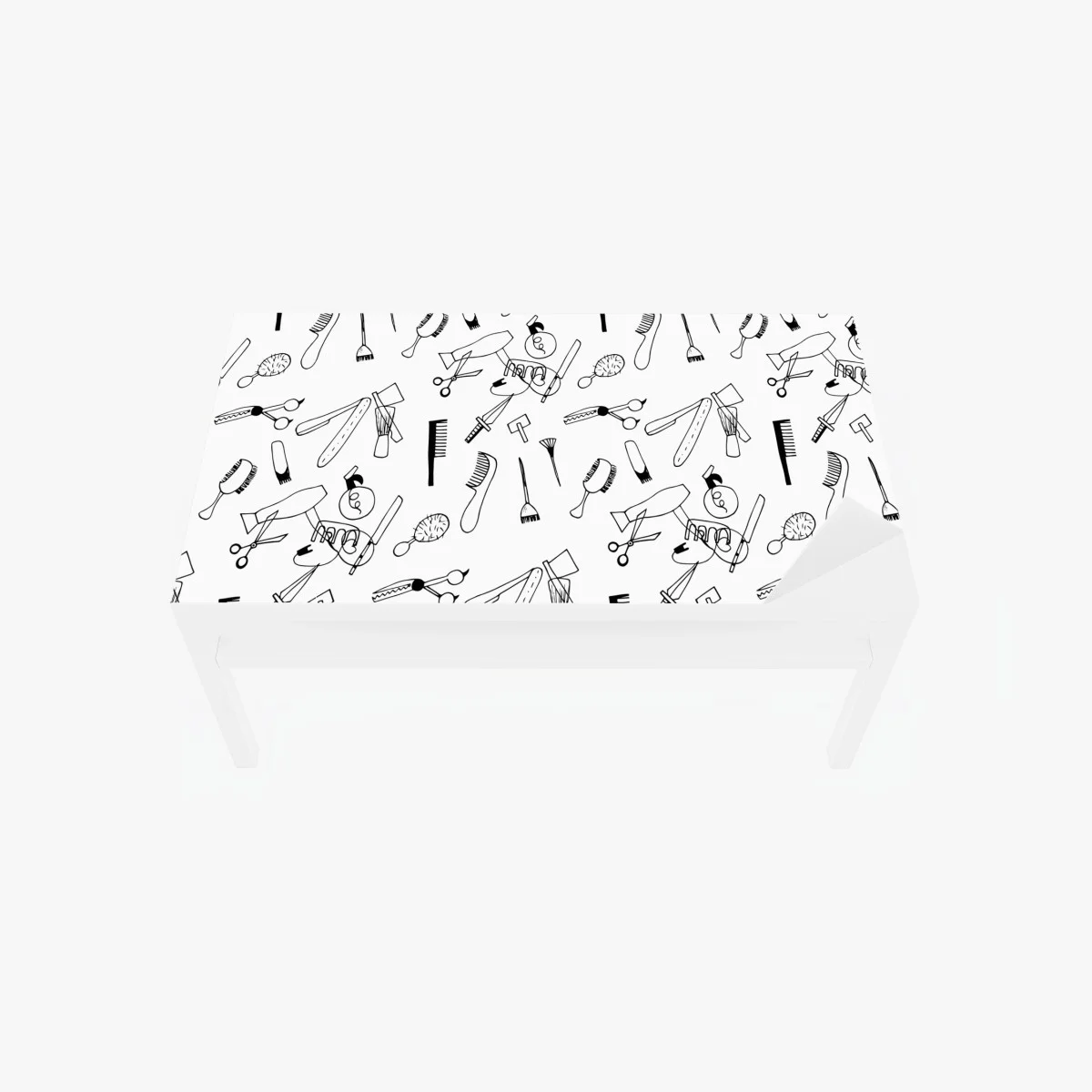 Sticker pour table et bureau motif d'outils de coiffure en noir et blanc – Wallnifity® Sticker pour table et bureau motif d'outils de coiffure en noir et blanc – Wallnifity®