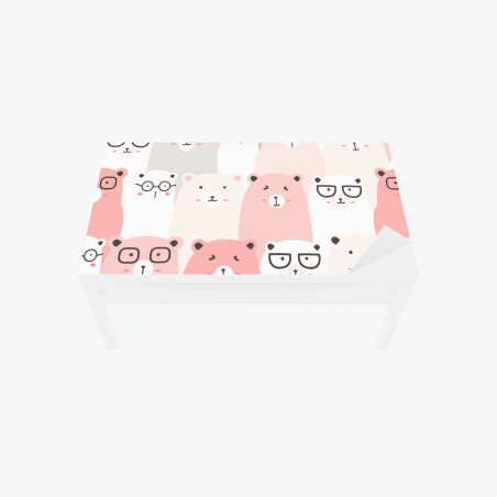 Sticker pour table et bureau douceur d'oursons pastel – Wallnifity®
