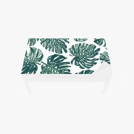 Sticker pour table et bureau feuilles de monstera motif tropical élégant – Wallnifity®
