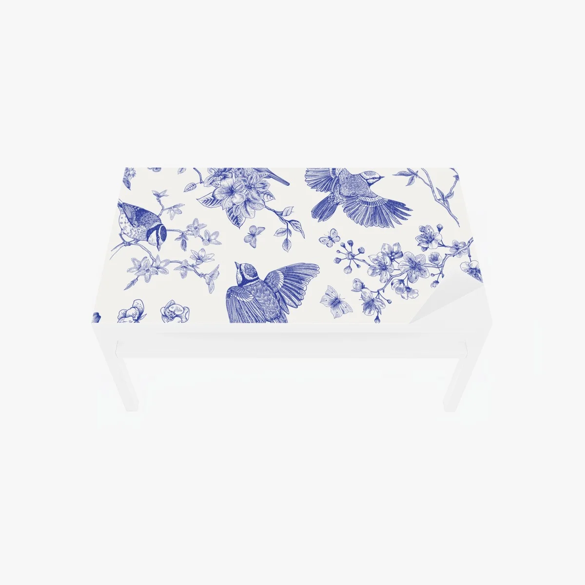Sticker pour table et bureau motif oiseaux et fleurs bleues sur fond clair – Wallnifity® Sticker pour table et bureau motif oiseaux et fleurs bleues sur fond clair – Wallnifity®