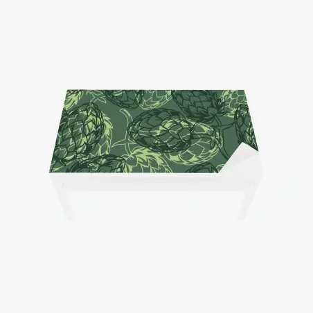 Sticker pour table et bureau motif botanique de houblon vert – Wallnifity®