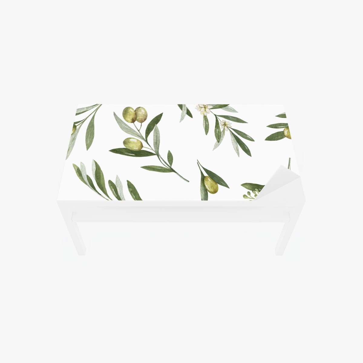 Sticker pour table et bureau motif d'olivier à l'aquarelle pour déco murale – Wallnifity®