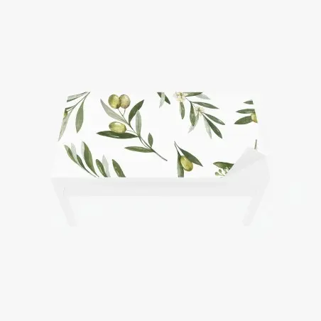 Sticker pour table et bureau motif d'olivier à l'aquarelle pour déco murale – Wallnifity®