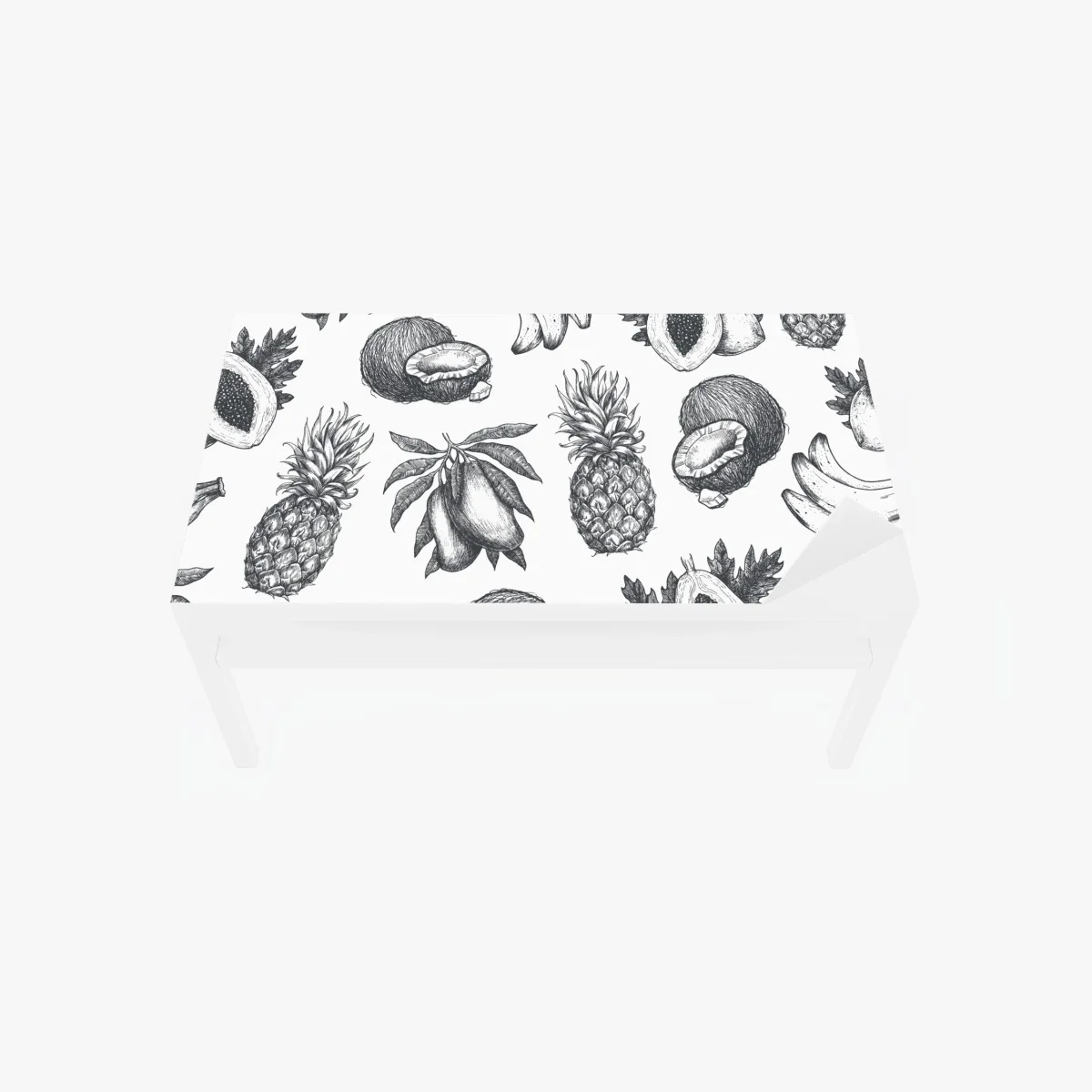 Sticker pour table et bureau motif fruits tropicaux croquis en noir et blanc – Wallnifity® Sticker pour table et bureau motif fruits tropicaux croquis en noir et blanc – Wallnifity®