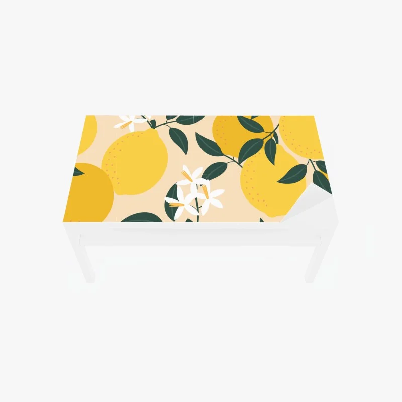 Sticker pour table et bureau motif citron en fleurs – Wallnifity® Sticker pour table et bureau motif citron en fleurs – Wallnifity®