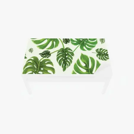 Sticker pour table et bureau motif tropical de feuilles de monstera – Wallnifity®