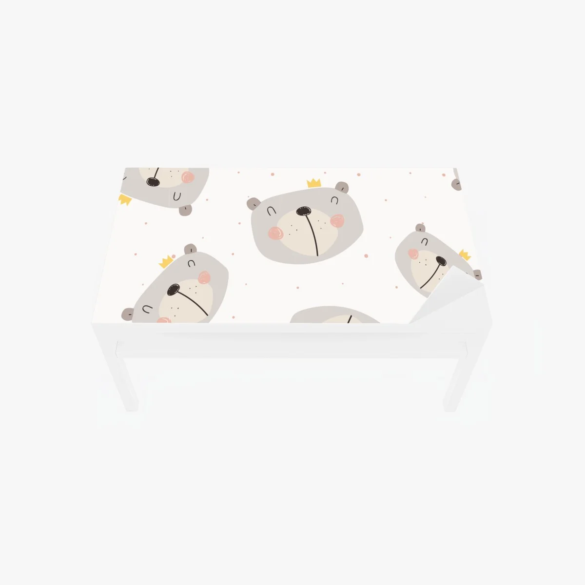 Sticker pour table et bureau motif oursons couronnés aux tons pastels – Wallnifity® Sticker pour table et bureau motif oursons couronnés aux tons pastels – Wallnifity®