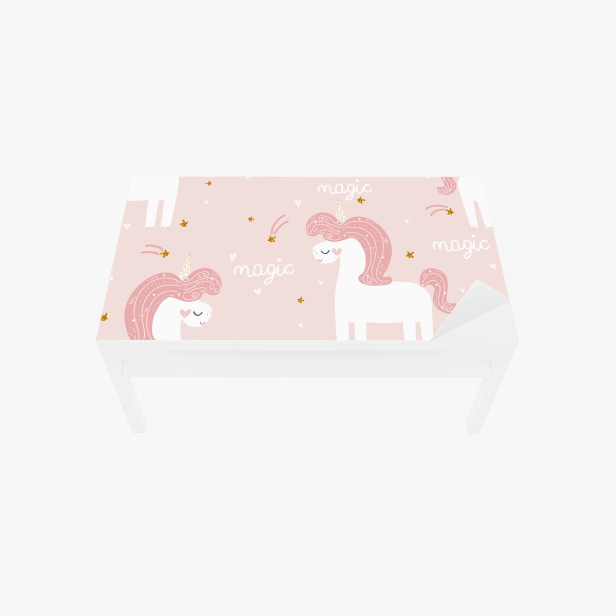 Sticker pour table et bureau rêve de licorne rose – Wallnifity®