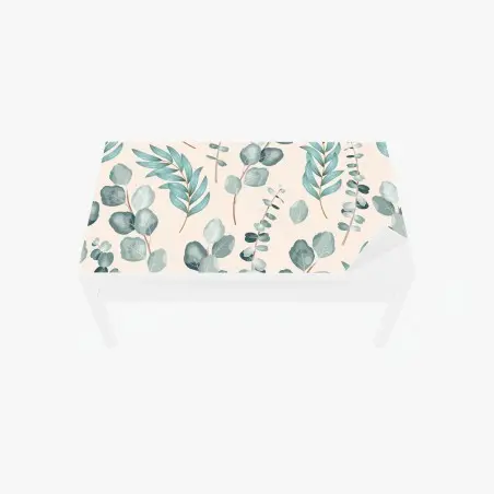Sticker pour table et bureau motif botanique eucalyptus bleu et vert – Wallnifity®