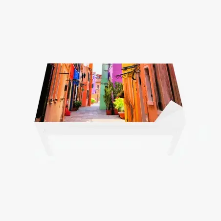 Sticker pour table et bureau ruelle colorée de Burano – Wallnifity®