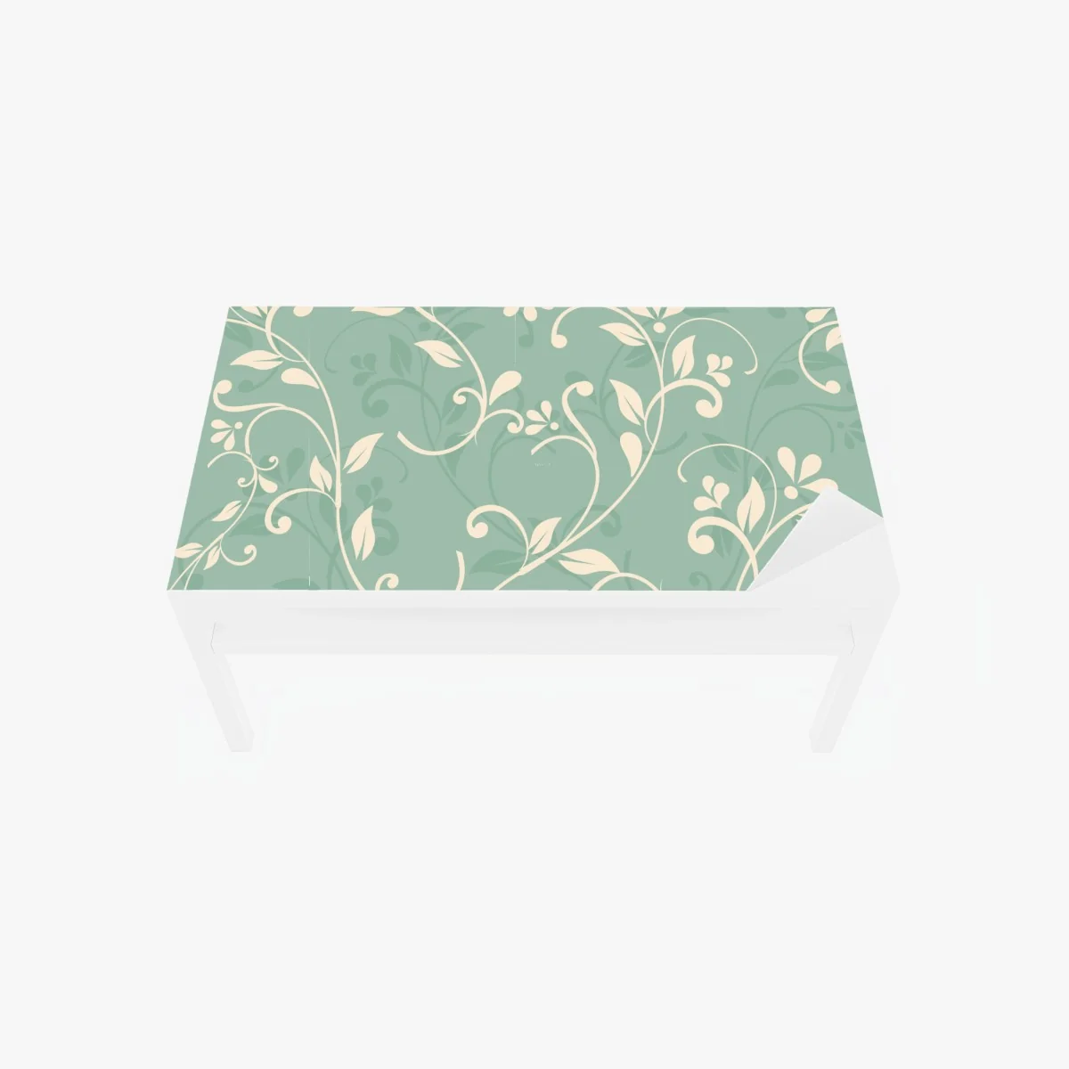 Sticker pour table et bureau motif floral vintage en vert sauge – Wallnifity® Sticker pour table et bureau motif floral vintage en vert sauge – Wallnifity®