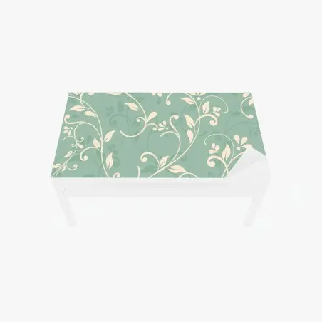 Sticker pour table et bureau motif floral vintage en vert sauge – Wallnifity®