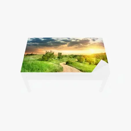 Sticker pour table et bureau chemin vers le soleil couchant – Wallnifity®