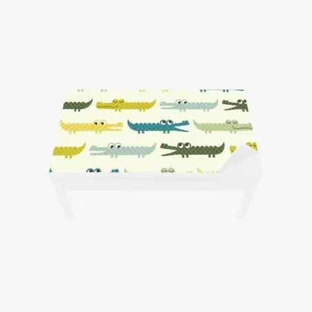 Sticker pour table et bureau motif crocodiles pastel pour chambre d'enfant – Wallnifity®