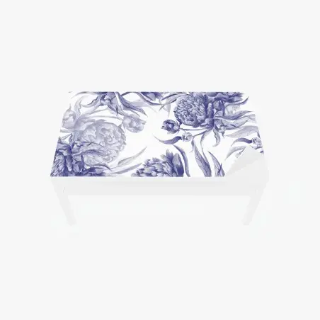 Sticker pour table et bureau composition de pivoines bleues – Wallnifity®
