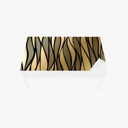 Sticker pour table et bureau élégance dorée en arabesques – Wallnifity®