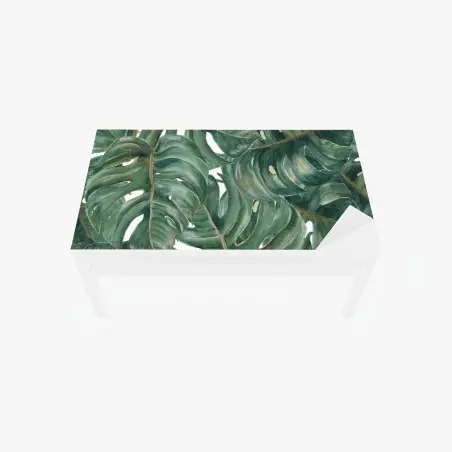 Sticker pour table et bureau motif feuilles de monstera tropicales – Wallnifity®