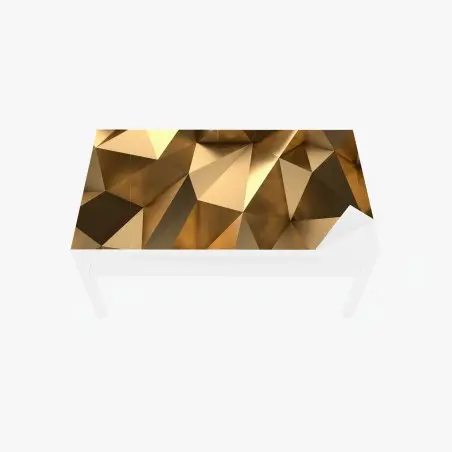 Sticker pour table et bureau motif géométrique doré en relief – Wallnifity®