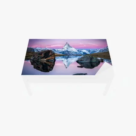 Sticker pour table et bureau reflets du Cervin au crépuscule – Wallnifity®