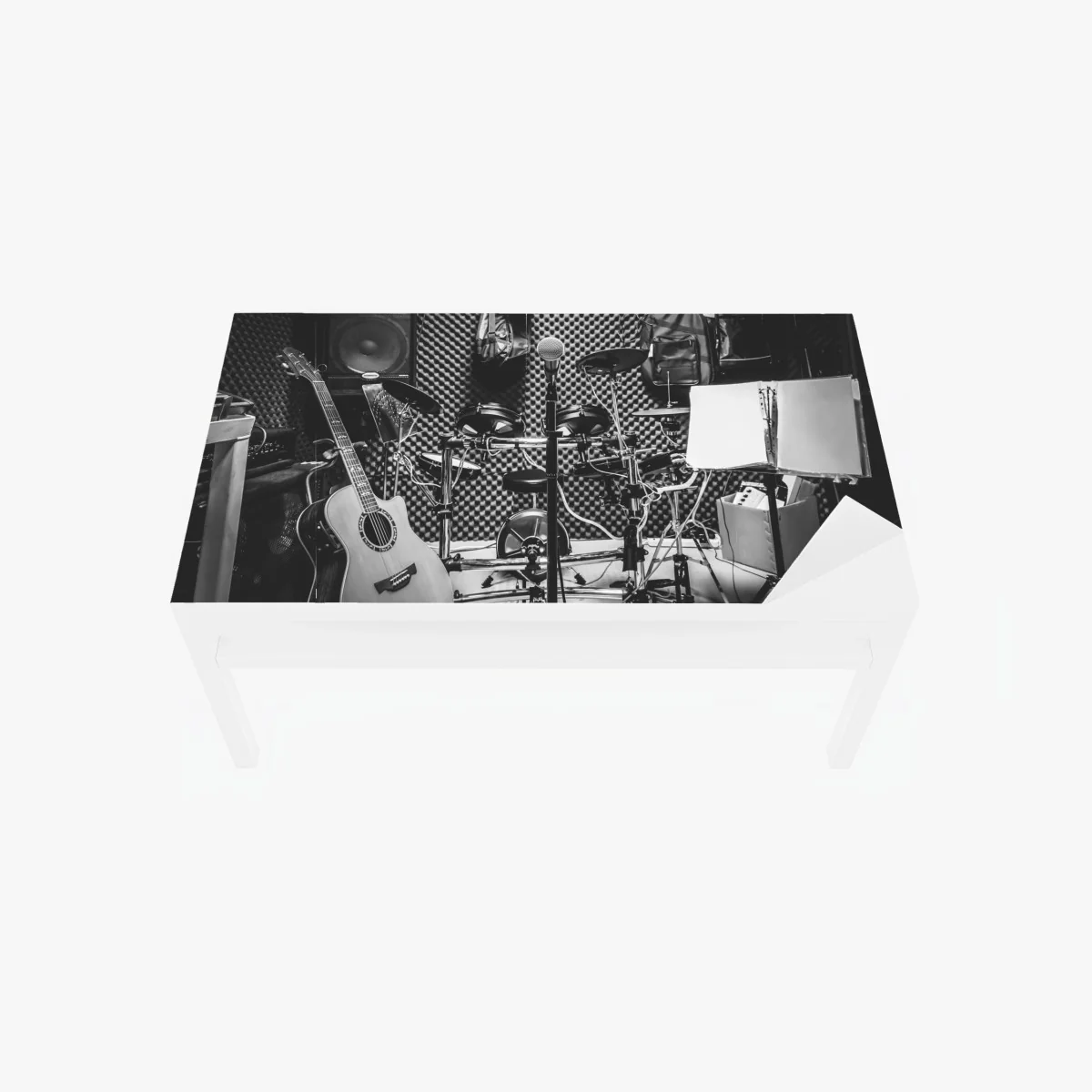 Sticker pour table et bureau ambiance studio de répétition musicale – Wallnifity® Sticker pour table et bureau ambiance studio de répétition musicale – Wallnifity®