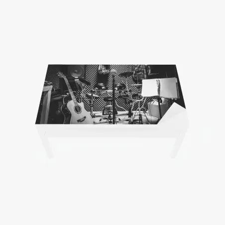 Sticker pour table et bureau ambiance studio de répétition musicale – Wallnifity®