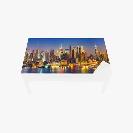 Sticker pour table et bureau paysage urbain de New York au crépuscule – Wallnifity®