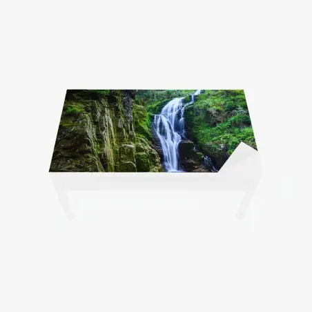Sticker pour table et bureau cascade majestueuse de Kamienczyk dans les montagnes Karkonosze – Wallnifity®