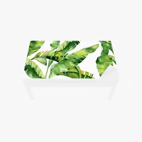 Sticker pour table et bureau motif feuilles de bananier aquarelle – Wallnifity®