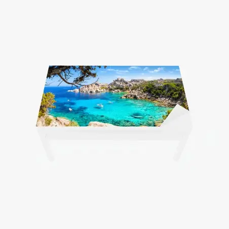 Sticker pour table et bureau escapade en crique aux eaux turquoises – Wallnifity®