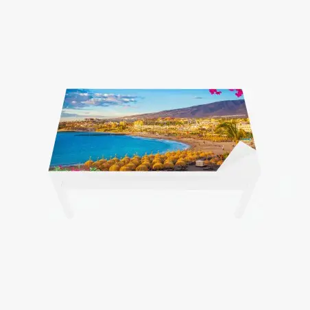 Sticker pour table et bureau vue ensoleillée de Torviscas à Tenerife – Wallnifity®
