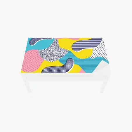 Sticker pour table et bureau composition abstraite pop colorée – Wallnifity®