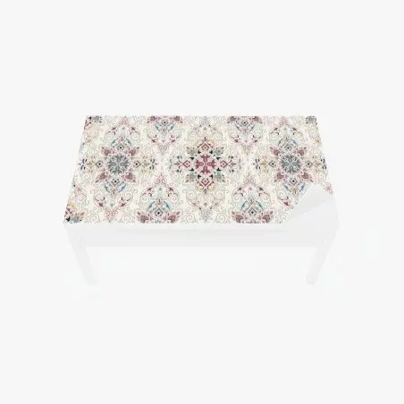 Sticker pour table et bureau motif damassé floral élégant – Wallnifity®
