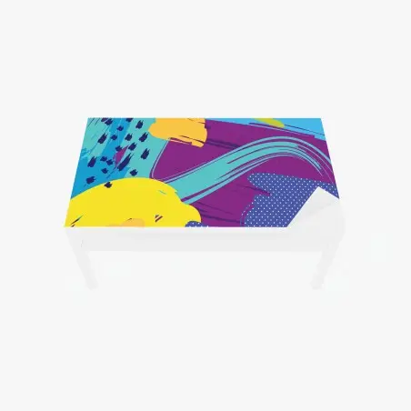 Sticker pour table et bureau motif abstrait coloré et dynamique – Wallnifity®