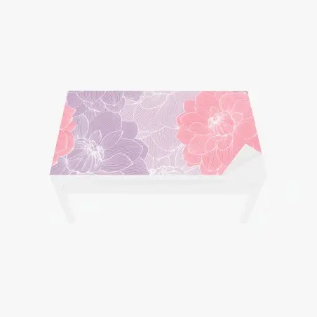 Sticker pour table et bureau motif floral pastel délicat – Wallnifity®