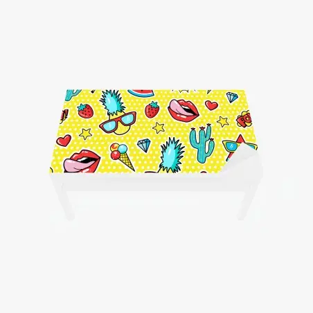 Sticker pour table et bureau motifs pop art estivaux colorés – Wallnifity®