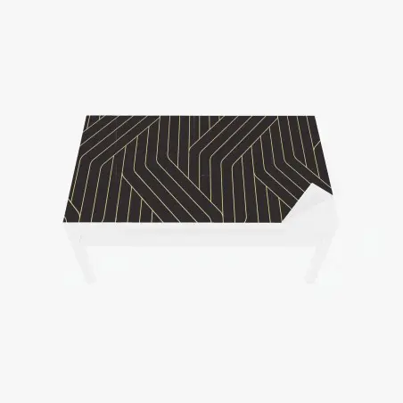 Sticker pour table et bureau motif géométrique art déco noir et or – Wallnifity®