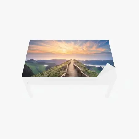 Sticker pour table et bureau panorama du sentier au coucher du soleil – Wallnifity®
