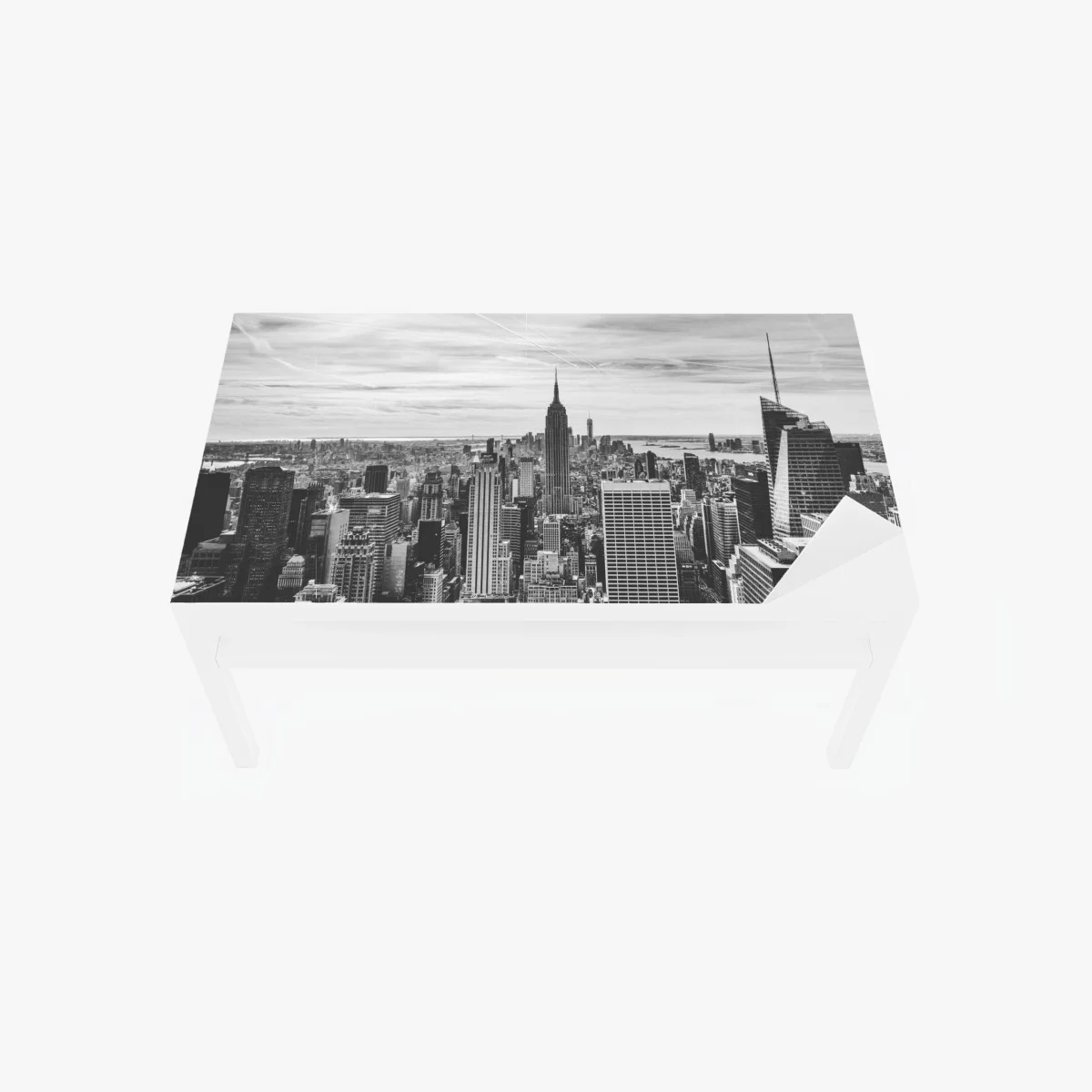 Sticker pour table et bureau panorama urbain de New York en noir et blanc – Wallnifity® Sticker pour table et bureau panorama urbain de New York en noir et blanc – Wallnifity®